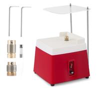 Stained Glass Grinder with Acrylic Baffle, 65W Portable Glass Grinding Machine with 5/8" & 1" Grinder Bits, 4200RPM Glass Grinding Tool for Stained Glass DIY, Mosaics, Ceramics and Crafts (Orange)