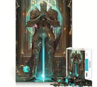 Stained Glass Guardian 1000 Piece Jigsaws for Teenagers Puzzle Memory Gain Relaxing Fun Design Assembly Warm Surprise (38x26cm)