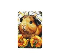 Stained Glass Guinea Pig Yellow Flowers Car Air Fresheners 4 Pcs Hanging Scented Cards Fragrance Scented Cards For Car Aromatherapy Tablets