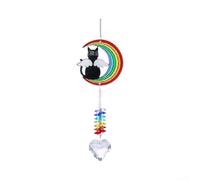 Stained Glass Heart Pendant Rainbow Maker for Window(A)