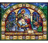 Stained Glass Holy Night Jigsaw Puzzle 1000 Piece