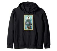 Stained Glass Izanagi Japanese Mythology God Boho Zip Hoodie