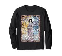 Stained Glass Izanami Japanese Mythology Goddess Long Sleeve T-Shirt