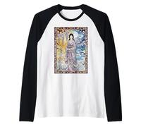 Stained Glass Izanami Japanese Mythology Goddess Raglan Baseball Tee