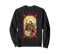 Stained Glass Japanese Mythology Daikokuten Shinto God Sweatshirt