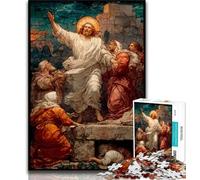 Stained Glass Jesus Puzzles for Teenagers Teens 1000pc Puzzle,Educational Games Home Decoration Deal As Gifts for The Whole Family (50x75cm)