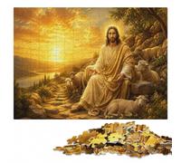Stained Glass Jesus with Open Arms Jigsaw Puzzle for Adults, 1000 Pieces | Puzzle for Adults - easy-to-see colour differences for piece grouping over several sessions.
