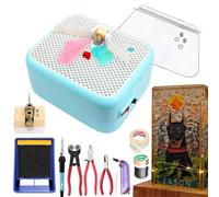 Stained Glass Kit, Professional Glass Grinder Tool with 3 Grinding Heads, Includes Glass Cutter for Mosaics and Drilling, Essential Stained Glass Supplies
