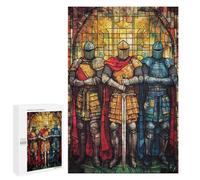 Stained Glass Knights Armor Puzzle 1000 Teile Schwer Puzzle Spielzeug Lernspiel Impossible Herausforderungsspielzeug Für Erwachsene Kinder 1000 PCS