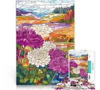 Stained Glass Landscape1000 Piece Jigsaws for teenagers Puzzle learning educational Fun at Home Activities, Birthday Present,Travel Gifts, 38x26cm