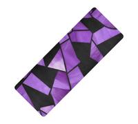 Stained Glass Lavender Black Modern printed yogamat Thick 1 mm For floor non slip, with bag tapete para ejercicio 71x26 inches