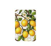 Stained Glass Lemon Fruit Car Air Fresheners 4 Pcs Hanging Scented Cards Fragrance Scented Cards For Car Aromatherapy Tablets
