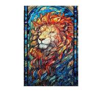 Stained Glass Lion Puzzle 1500 Pieces, Fun Challenging Puzzle Games, Difficult Jigsaw Puzzles for Adults 1500 Pieces