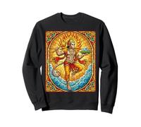 Stained Glass Lord Hanuman Hinduism God Hindu Sweatshirt