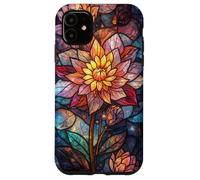 Stained Glass Lotus Flower Cosmic Celestial Mosaic Floral Case for iPhone 11