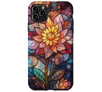 Stained Glass Lotus Flower Cosmic Celestial Mosaic Floral Case for iPhone 11 Pro Max