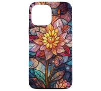 Stained Glass Lotus Flower Cosmic Celestial Mosaic Floral Case for iPhone 13 Pro Max