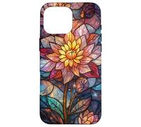 Stained Glass Lotus Flower Cosmic Celestial Mosaic Floral Case for iPhone 16 Pro Max