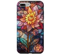 Stained Glass Lotus Flower Cosmic Celestial Mosaic Floral Case for iPhone 7 Plus/8 Plus