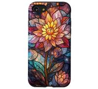 Stained Glass Lotus Flower Cosmic Celestial Mosaic Floral Case for iPhone SE (2020) / 7/8