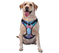 Stained Glass Lotus No Pull Dog Harness Adjustable Reflective Oxford Easy Control Medium Large Dog Harness