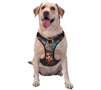 Stained Glass Love Birds In A Peach Tree No Pull Dog Harness Adjustable Reflective Oxford Easy Control Medium Large Dog Harness