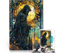 Stained Glass MageJigsaw Puzzles 1000 Piece for Adults Learning Educational Toys Family Games great gift 38x26cm