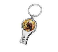 Stained Glass Majestic Bald Eagle on Branch Nail Clippers Toenail Clipper Cutters Professional Nail Trimmer Nail Cuticle Cutter for Women Men