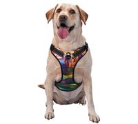 Stained Glass Medieval Castle No Pull Dog Harness Adjustable Reflective Oxford Easy Control Medium Large Dog Harness