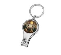 Stained Glass Moonlit Forest Leafless Trees Nail Clippers Toenail Clipper Cutters Professional Nail Trimmer Nail Cuticle Cutter for Women Men