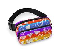 Stained Glass Mosaic Light All Print Waist Bag is Lightweight Practical and Suitable for Unisex