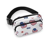 Stained Glass Mosaic Light All Print Waist Bag is Lightweight Practical and Suitable for Unisex