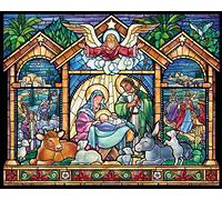 Stained Glass Nativity Jigsaw Puzzle 1000 Piece