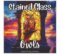 Stained Glass Owls: Cute Coloring Book for All Ages: Beautiful Owls with Bold Stained Glass Patterns for Kids, Teens, and Adults (Stained Glass Animal Series)