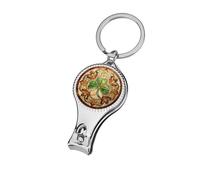Stained Glass Panel Four Leaf Clover Motif Nail Clippers Toenail Clipper Cutters Professional Nail Trimmer Nail Cuticle Cutter for Women Men