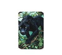 Stained Glass Panther Through Jungle Car Air Fresheners 4 Pcs Hanging Scented Cards Fragrance Scented Cards For Car Aromatherapy Tablets