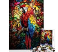 Stained Glass Parrot Art- Puzzles for Adults 1000 Puzzles Great Gifts for Games Precision Cutting DIY Toys for And from 14 Years And over size 38x52cm