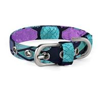 Stained Glass Pattern Dog Collar Adjustable Soft and Comfortable Puppy Collars with Metal Buckle Pet Collar for Small Medium Pet