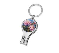 Stained Glass Peonies Nail Clippers Toenail Clipper Cutters Professional Nail Trimmer Nail Cuticle Cutter for Women Men