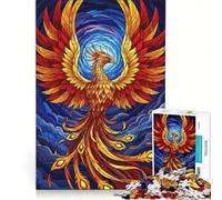 Stained Glass Phoenix Rising Puzzle