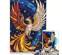 Stained Glass Phoenix Rising Puzzle