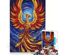 Stained Glass Phoenix Rising Puzzle