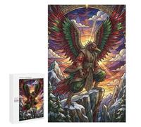 Stained Glass Phoenix Warrior Jigsaw Puzzle for Adults And Families, 1000 PCS, A Mindful Leisure Activity for Puzzle Lovers, for Family Fun