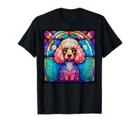 Stained Glass Poodle Dog Mom Dad New Puppy T-Shirt