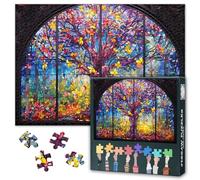 Stained Glass Prague 1000 Piece Puzzle for Adults, Architecture