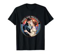 Stained Glass Pride & Prejudice Darcy Elizabeth Jane Austen T-Shirt