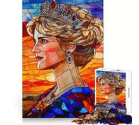 Stained Glass Princess Diana Jigsaw Puzzles 1000 Piece for Teenagers Memory Build Indoor Play Fine Cut Santa Wish Pick 38x52cm