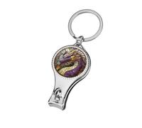 Stained Glass Purple Gold Dragon Nail Clippers Toenail Clipper Cutters Professional Nail Trimmer Nail Cuticle Cutter for Women Men