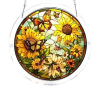 Stained Glass Puzzle, Suncatcher Assembly, 45x18.8x1cm, Suncatcher Puzzle, Rainbow Wall Pendant, Easy Hanging, For Mother’s Day, Grandma, Or Women Who Love Whimsical Decor