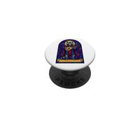 Stained Glass Raccoon Bard Playing Lute Medieval Cool Funny PopSockets Adhesive PopGrip